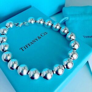 🩵Tiffany Hardware Ball Bracelet - Sterling Silver 10mmBeads - 7 1/2”